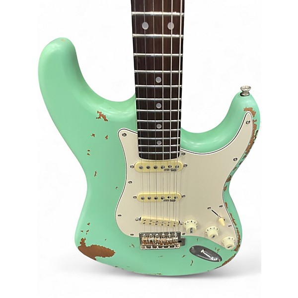 Used Vintage Icon Series v6 Mint Green Solid Body Electric Guitar