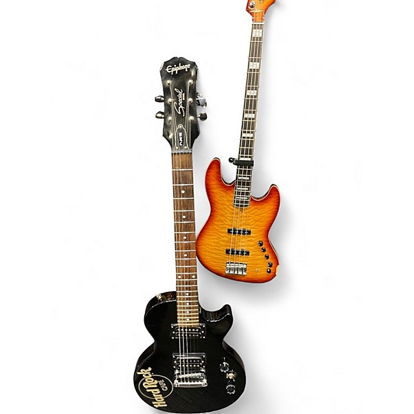 Used Epiphone LES PAUL SPECIAL HARD ROCK CAFE Black Solid Body Electric Guitar