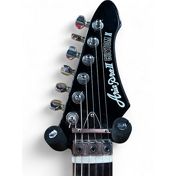 Used Aria PRO II CUSTOM X Black Solid Body Electric Guitar
