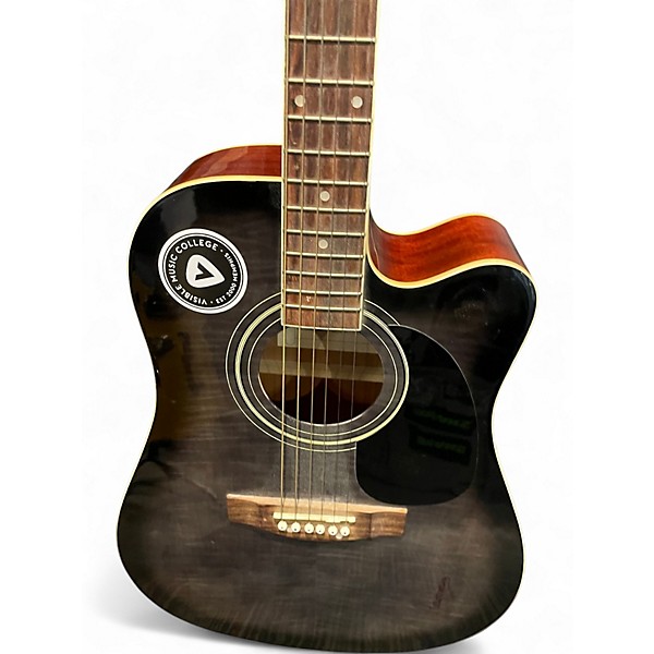 Used Glen Burton ACOUSTIC GA204 Black Acoustic Electric Guitar