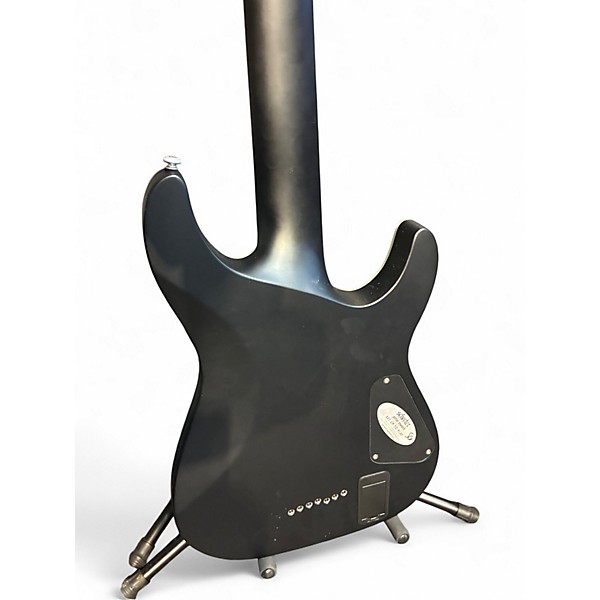 Used Schecter Guitar Research Damien Elite 7 Left Handed Satin Black Electric Guitar