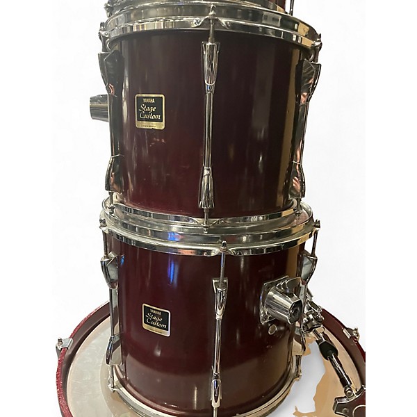 Used Yamaha 4 Piece Stage Custom Wine Red Drum Kit