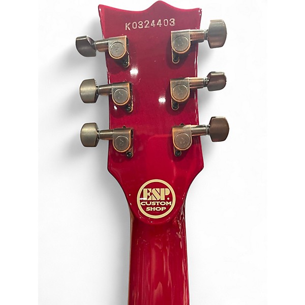 Used ESP ECLIPSE CUSTOM QUILTED RED Solid Body Electric Guitar