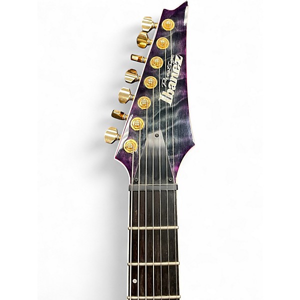 Used Ibanez S5527QFX Prestige Dark Purple Doom Burst Solid Body Electric Guitar