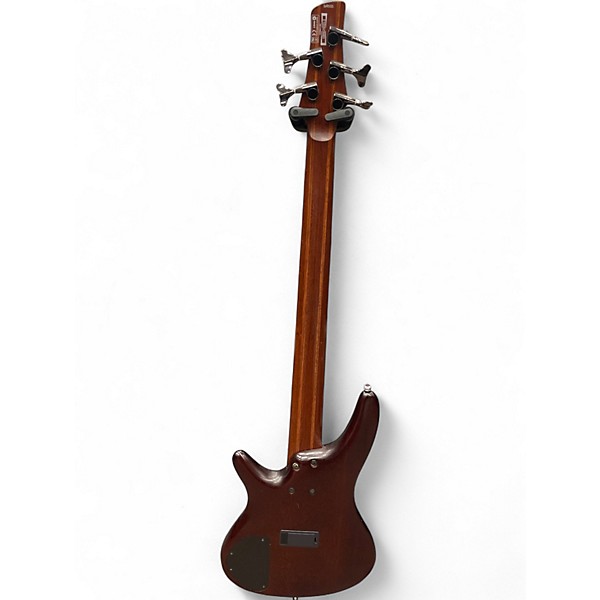 Used Ibanez SR505 5 String trans brown Electric Bass Guitar