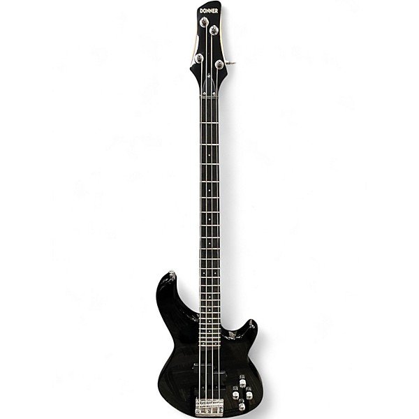 Used Donner dpj 100 Black Electric Bass Guitar