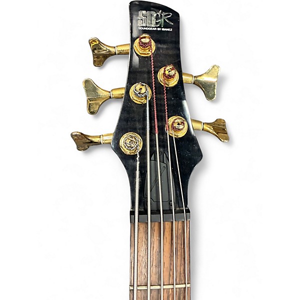 Used Ibanez SR705 5 String Trans Black Electric Bass Guitar