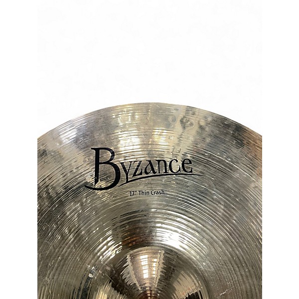 Used MEINL 17in BYZANCE THIN CRASH BRILLIANT Cymbal