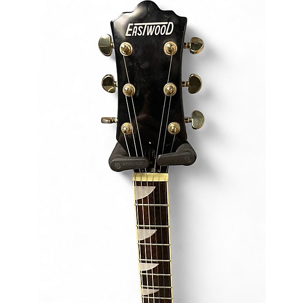 Used Eastwood Classic 6 Deluxe Black Hollow Body Electric Guitar