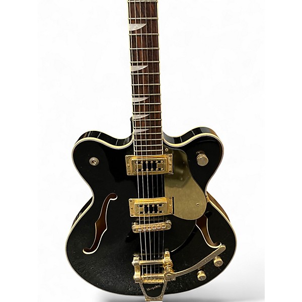 Used Eastwood Classic 6 Deluxe Black Hollow Body Electric Guitar