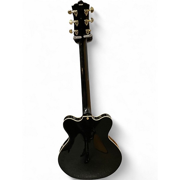 Used Eastwood Classic 6 Deluxe Black Hollow Body Electric Guitar