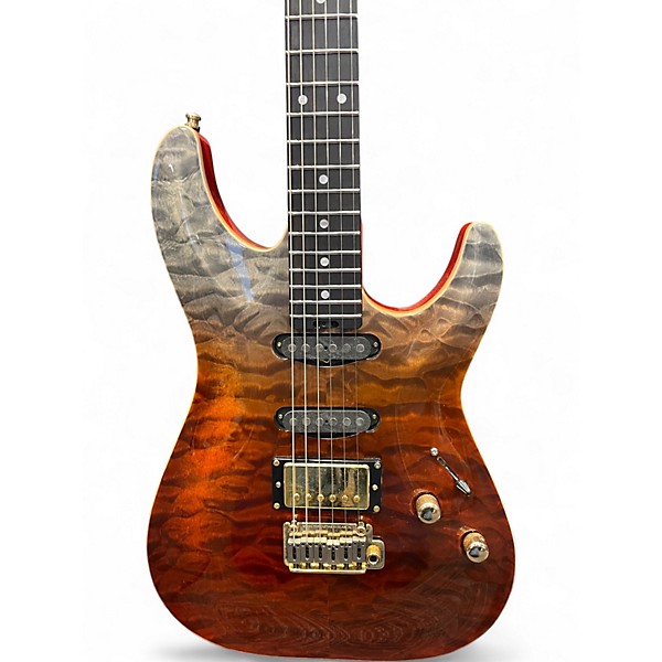 Used Schecter Guitar Research California Classic Transparent Amber Solid Body Electric Guitar