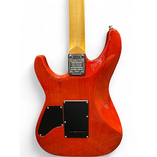 Used Schecter Guitar Research California Classic Transparent Amber Solid Body Electric Guitar
