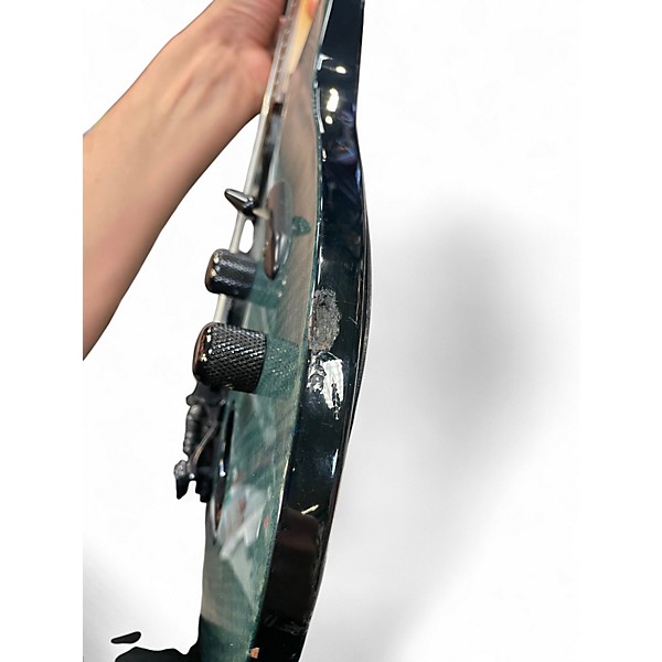 Used Ibanez S7420FM S Series Twilight Blue Teal Solid Body Electric Guitar