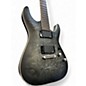 Used Schecter Guitar Research C1 Platinum See-Thru Black Satin Solid Body Electric Guitar
