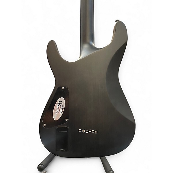 Used Schecter Guitar Research C1 Platinum See-Thru Black Satin Solid Body Electric Guitar