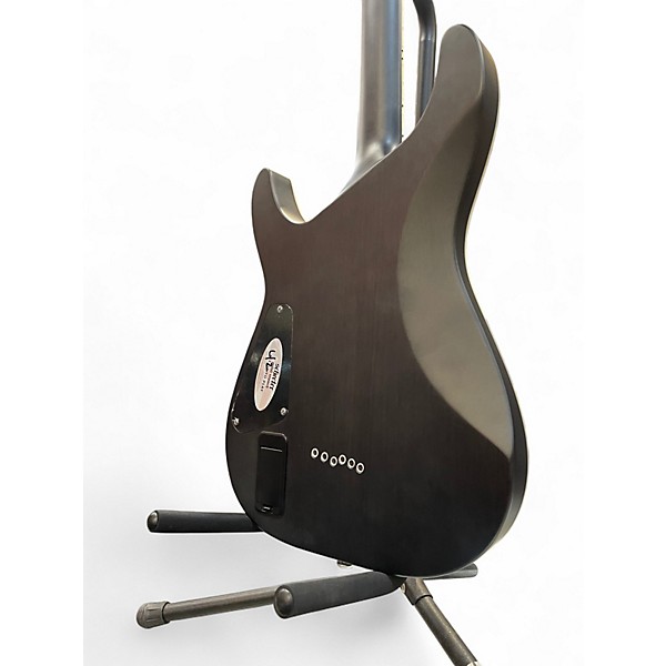 Used Schecter Guitar Research C1 Platinum See-Thru Black Satin Solid Body Electric Guitar