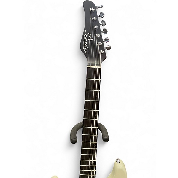 Used Schecter Guitar Research MV6 LH Classic White Solid Body Electric Guitar