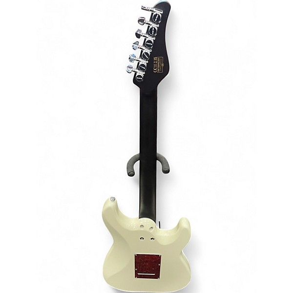 Used Schecter Guitar Research MV6 LH Classic White Solid Body Electric Guitar