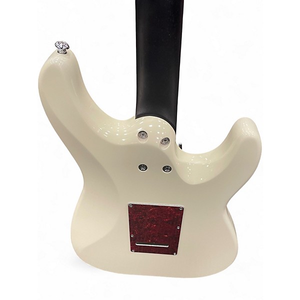 Used Schecter Guitar Research MV6 LH Classic White Solid Body Electric Guitar