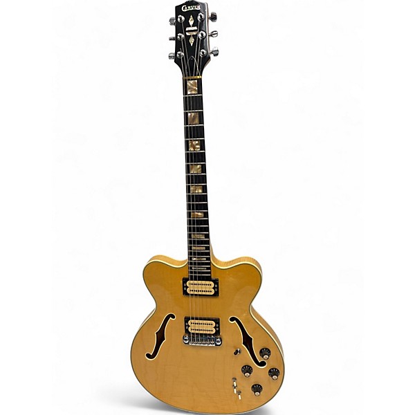 Vintage 1980s Carvin SH225 Natural Hollow Body Electric Guitar