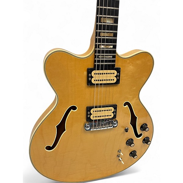 Vintage 1980s Carvin SH225 Natural Hollow Body Electric Guitar