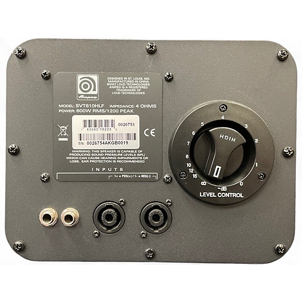 Used Ampeg SVT610HLF 1200W 6x10 Bass Cabinet