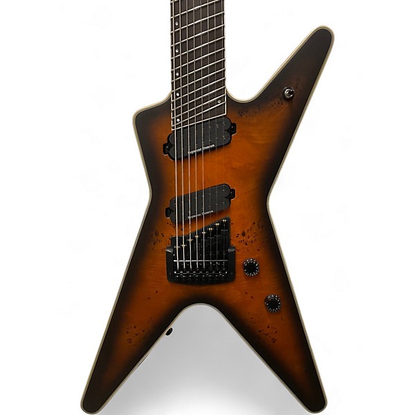 Used Dean ML Select 8 String Multi Scale Kahler Sunburst Solid Body Electric Guitar