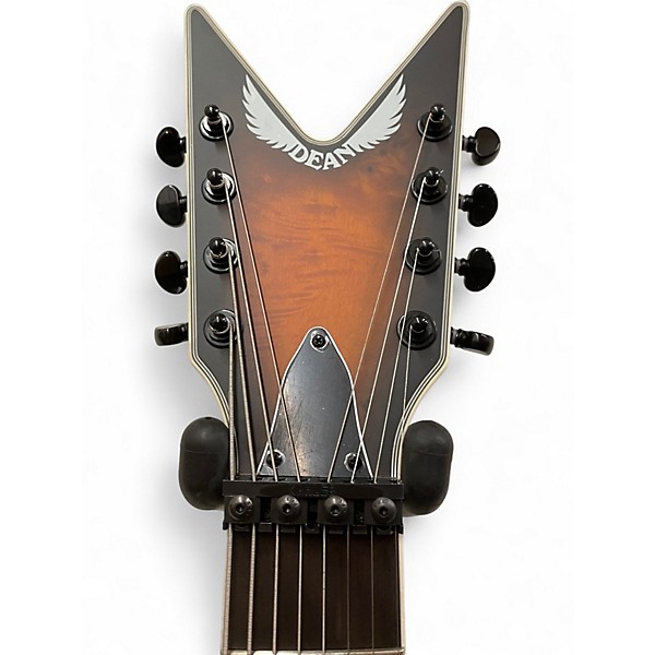 Used Dean ML Select 8 String Multi Scale Kahler Sunburst Solid Body Electric Guitar