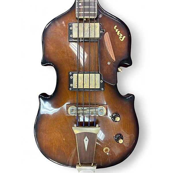 Vintage 1970s Pan VIOLA BASS VIOLIN BURST Electric Bass Guitar