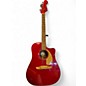 Used Fender Redondo Player Candy Apple Red Acoustic Electric Guitar thumbnail