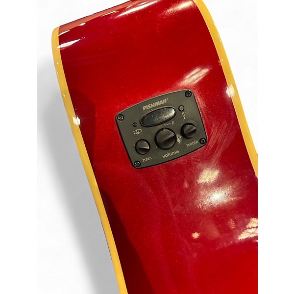 Used Fender Redondo Player Candy Apple Red Acoustic Electric Guitar