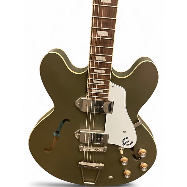 Used Epiphone Casino Worn Green Hollow Body Electric Guitar