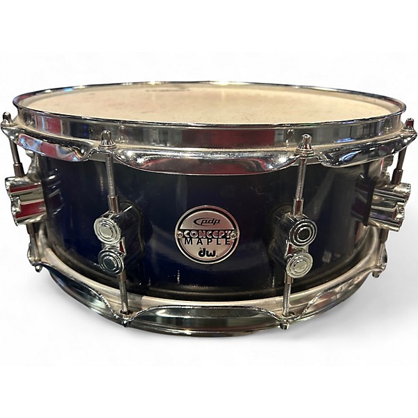 Used PDP by DW 5.5X14 Concept Maple Series Snare Blue Drum