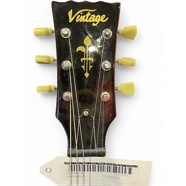 Used Vintage Vs6v Red Solid Body Electric Guitar