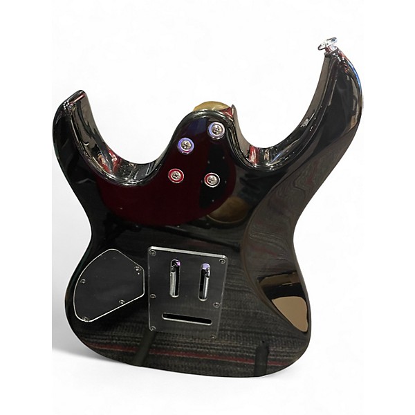 Used Ibanez GRX70QA Black and Silver Solid Body Electric Guitar