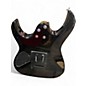 Used Ibanez GRX70QA Black and Silver Solid Body Electric Guitar