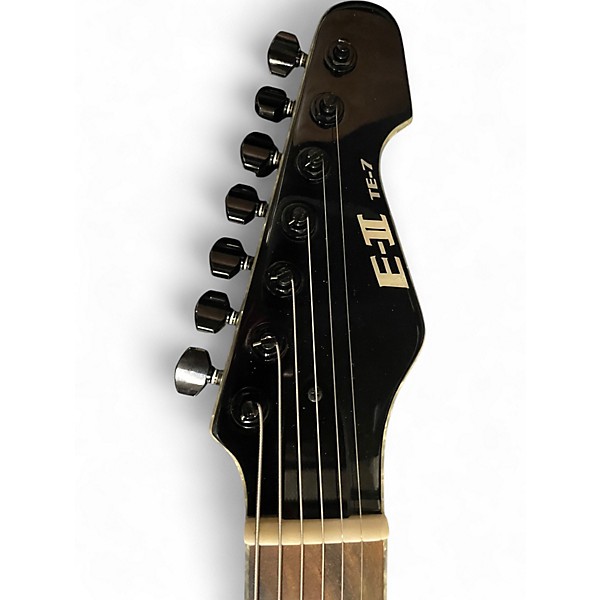 Used ESP E-II TE-7 7-String Black Solid Body Electric Guitar