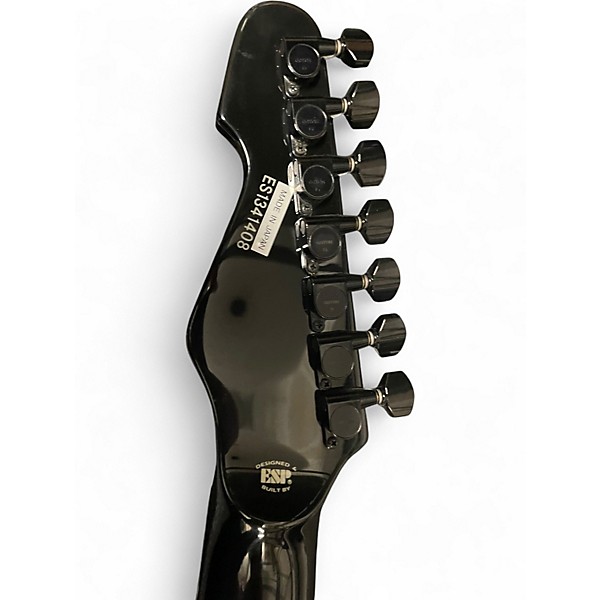 Used ESP E-II TE-7 7-String Black Solid Body Electric Guitar