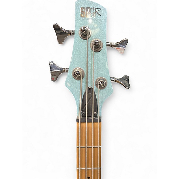 Used Ibanez srmd200 Chrome Blue Electric Bass Guitar