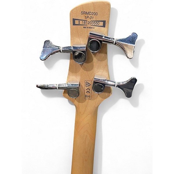 Used Ibanez srmd200 Chrome Blue Electric Bass Guitar