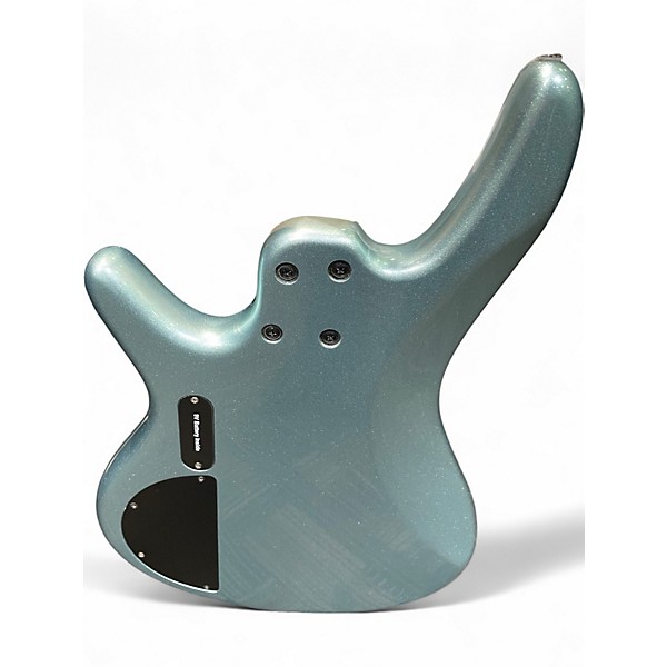 Used Ibanez srmd200 Chrome Blue Electric Bass Guitar