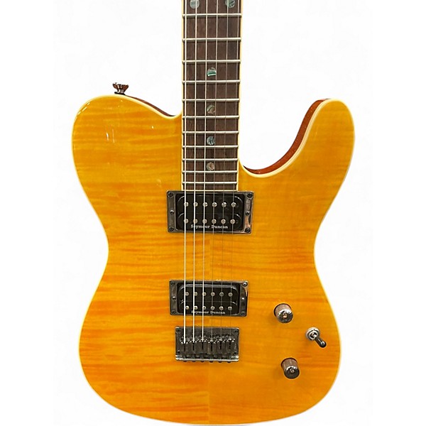 Used Fender Special Edition Custom Telecaster FMT HH Amber Solid Body Electric Guitar