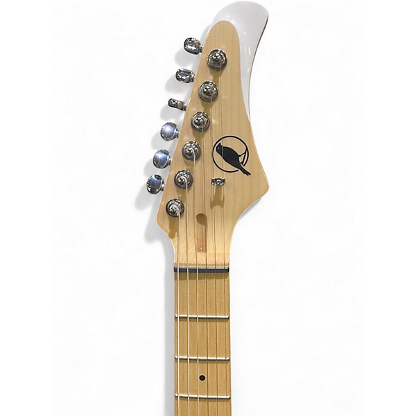 Used Cave And Canary Meteor Alpine White Solid Body Electric Guitar