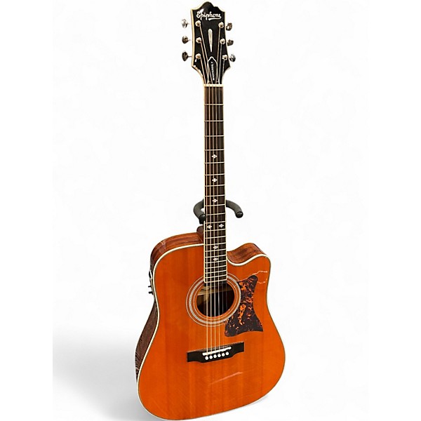 Used Epiphone Masterbuilt DR-500MCE Natural Acoustic Electric Guitar