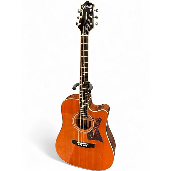 Used Epiphone Masterbuilt DR-500MCE Natural Acoustic Electric Guitar