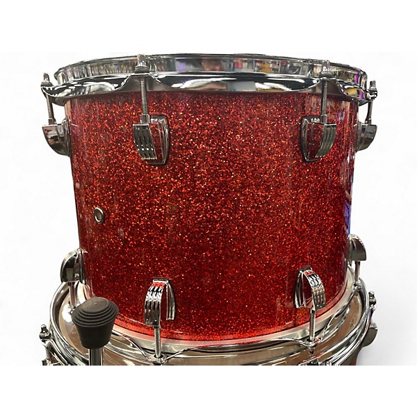 Used Ludwig 4 Piece Centennial Red Sparkle Drum Kit
