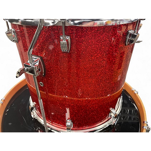 Used Ludwig 4 Piece Centennial Red Sparkle Drum Kit
