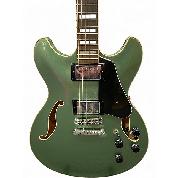 Used Ibanez AS73 Artcore Olive Hollow Body Electric Guitar