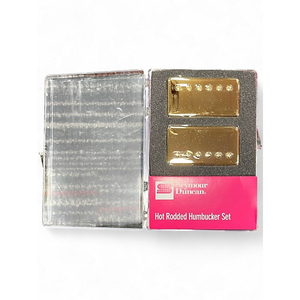 Used Seymour Duncan Hot Rodded Humbucker Set - Gold Humbucker Electric Guitar Pickup
